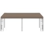 Cenador con montaje en la pared gris taupe 6x3x2,5 m