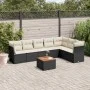 Set de sofás de jardín 8 piezas y cojines ratán sintético negro by , Garden sets - Ref: Foro24-3256007, Price: 463,28 €, Disc...