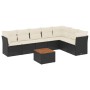 Set de sofás de jardín 8 piezas y cojines ratán sintético negro by , Garden sets - Ref: Foro24-3256007, Price: 469,61 €, Disc...
