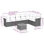 Set de sofás de jardín 8 piezas y cojines ratán sintético negro by , Garden sets - Ref: Foro24-3256007, Price: 463,28 €, Disc...