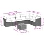 Set de sofás de jardín 8 piezas y cojines ratán sintético negro by , Garden sets - Ref: Foro24-3256007, Price: 469,61 €, Disc...