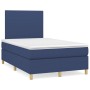 Boxspringbett mit blauem Stoffbezug und Matratze, 120x190 cm. von , Betten und Lattenroste - Ref: Foro24-3269922, Preis: 374,...