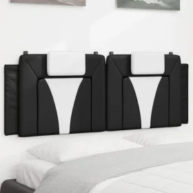 Cabecero de cama acolchado cuero sintético negro blanco 140 cm de , Cabeceros y pies de cama - Ref: Foro24-374795, Precio: 60...