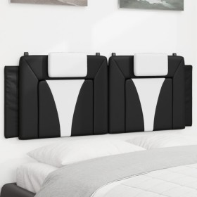 Gepolstertes Kopfteil aus schwarz-weißem Kunstleder, 140 cm. von , Kopf- und Fußteile - Ref: Foro24-374795, Preis: 61,19 €, R...