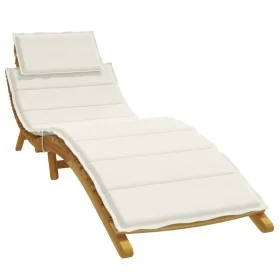 Kissen für Liegestuhl, cremefarbener Melange-Stoff, 186x58x3 cm. von , Kissen für Stühle und Sofas - Ref: Foro24-4002478, Pre...
