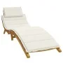 Kissen für Liegestuhl, cremefarbener Melange-Stoff, 186x58x3 cm. von , Kissen für Stühle und Sofas - Ref: Foro24-4002478, Pre...
