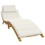 Kissen für Liegestuhl, cremefarbener Melange-Stoff, 186x58x3 cm. von , Kissen für Stühle und Sofas - Ref: Foro24-4002478, Pre...