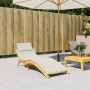 Cojín para tumbona tela crema melange 186x58x3 cm by , Cushions for chairs and sofas - Ref: Foro24-4002478, Price: 47,83 €, D...