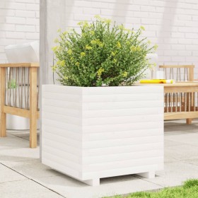 Jardinera madera maciza de pino blanco 50x50x49,5 cm de , Maceteros y jardineras - Ref: Foro24-3282515, Precio: 134,92 €, Des...