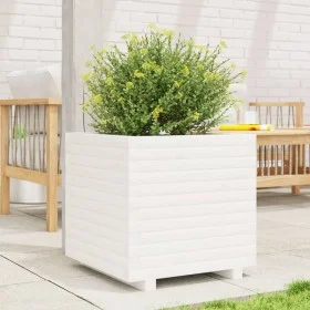 Massive Blumenkasten aus weißem Kiefernholz 50x50x49,5 cm von , Töpfe und Pflanzgefäße - Ref: Foro24-3282515, Preis: 133,17 €...