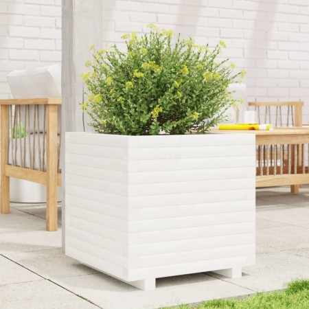 Massive Blumenkasten aus weißem Kiefernholz 50x50x49,5 cm von , Töpfe und Pflanzgefäße - Ref: Foro24-3282515, Preis: 134,92 €...