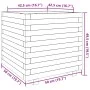 Massive Blumenkasten aus weißem Kiefernholz 50x50x49,5 cm von , Töpfe und Pflanzgefäße - Ref: Foro24-3282515, Preis: 133,17 €...
