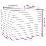 Jardinera madera maciza de pino blanco 60x60x49,5 cm by , Pots and planters - Ref: Foro24-3282520, Price: 157,14 €, Discount: %