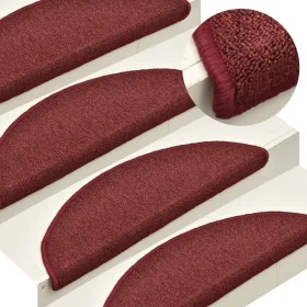 Stair tread carpets 15 units red 56x17x3 cm by vidaXL, Stair mats - Ref: Foro24-322372, Price: 53,99 €, Discount: %