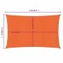 Rectangular HDPE orange shade sail 160 g/m² 5x7 m by , Umbrellas - Ref: Foro24-311687, Price: 69,08 €, Discount: %