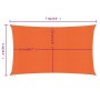 Toldo de vela rectangular HDPE naranja 160 g/m² 4x7 m by , Umbrellas - Ref: Foro24-311685, Price: 61,08 €, Discount: %