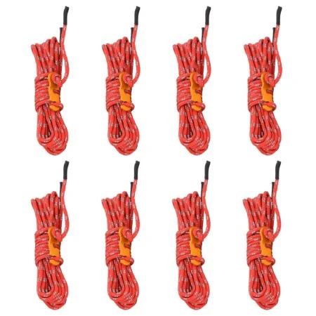 Windseil mit reflektierenden Spannern, 8 Stück, 4 m lang, 4 mm Durchmesser. von , Zeltzubehör - Ref: Foro24-4008134, Preis: 6...