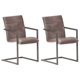 Sillas voladizas de comedor 2 unidades cuero auténtico marrón de vidaXL, Sillas de comedor - Ref: Foro24-321841, Precio: 279,...