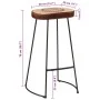 Taburetes de barra 2 uds marrón oscuro 44x37,5x78 cm by , Kitchen stools - Ref: Foro24-358923, Price: 105,94 €, Discount: %