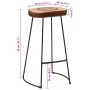 Taburetes de barra 2 uds marrón oscuro 44x37,5x78 cm by , Kitchen stools - Ref: Foro24-358923, Price: 116,61 €, Discount: %