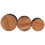 Hohe Barhockertische in Trommelform, 3 Stück Massivholz aus Akazie. von , Couchtisch - Ref: Foro24-358935, Preis: 166,46 €, R...