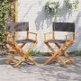 Faltbare Regiestühle, 2 Stück, dunkelgraues Gewebe. von , Gartenstühle - Ref: Foro24-365836, Preis: 140,07 €, Rabatt: %