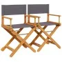 Faltbare Regiestühle, 2 Stück, dunkelgraues Gewebe. von , Gartenstühle - Ref: Foro24-365836, Preis: 140,07 €, Rabatt: %