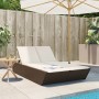 Doppel-Liegestuhl mit braunen Kunststoff-Rattan-Kissen. von , Liegen - Ref: Foro24-368180, Preis: 279,45 €, Rabatt: %