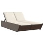 Doppel-Liegestuhl mit braunen Kunststoff-Rattan-Kissen. von , Liegen - Ref: Foro24-368180, Preis: 279,45 €, Rabatt: %
