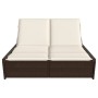 Doppel-Liegestuhl mit braunen Kunststoff-Rattan-Kissen. von , Liegen - Ref: Foro24-368180, Preis: 279,45 €, Rabatt: %