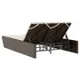 Tumbona doble con cojines ratán sintético marrón by , Loungers - Ref: Foro24-368180, Price: 296,03 €, Discount: %