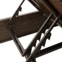 Tumbona doble con cojines ratán sintético marrón by , Loungers - Ref: Foro24-368180, Price: 296,03 €, Discount: %