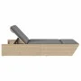 Doppel-Liegestuhl mit beigen Kunststoff-Rattan-Kissen. von , Liegen - Ref: Foro24-368182, Preis: 310,21 €, Rabatt: %