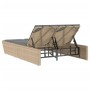 Tumbona doble con cojines ratán sintético beige by , Loungers - Ref: Foro24-368182, Price: 300,43 €, Discount: %