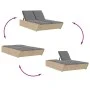 Tumbona doble con cojines ratán sintético beige by , Loungers - Ref: Foro24-368182, Price: 310,21 €, Discount: %