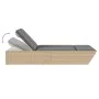 Doppel-Liegestuhl mit beigen Kunststoff-Rattan-Kissen. von , Liegen - Ref: Foro24-368182, Preis: 310,21 €, Rabatt: %