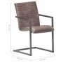 Cantilever dining chairs 2 units brown genuine leather by vidaXL, dining chairs - Ref: Foro24-321841, Price: 279,70 €, Discou...