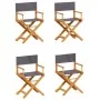 Sillas de jardín plegables 4 unidades tela gris oscuro by , Garden chairs - Ref: Foro24-3208913, Price: 268,29 €, Discount: %