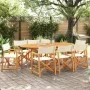 Sillas de jardín plegables 8 unidades tela blanco crema de , Sillas de jardín - Ref: Foro24-3208918, Precio: 535,41 €, Descue...