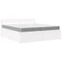 Bed with drawers and mattress solid pine white wood 200x200 cm by , Beds and slatted bases - Ref: Foro24-3281887, Price: 722,...
