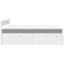 Bed with drawers and mattress solid pine white wood 200x200 cm by , Beds and slatted bases - Ref: Foro24-3281887, Price: 722,...