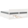 Bed with drawers and mattress solid pine white wood 200x200 cm by , Beds and slatted bases - Ref: Foro24-3281887, Price: 676,...