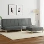 Sofá cama de 2 plazas con taburete tela gris oscuro by , Sofas - Ref: Foro24-3258139, Price: 306,30 €, Discount: %