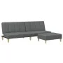 Sofá cama de 2 plazas con taburete tela gris oscuro by , Sofas - Ref: Foro24-3258139, Price: 306,30 €, Discount: %