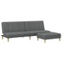 Sofá cama de 2 plazas con taburete tela gris oscuro by , Sofas - Ref: Foro24-3258139, Price: 303,47 €, Discount: %