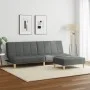 Sofá cama de 2 plazas con taburete tela gris oscuro by , Sofas - Ref: Foro24-3258139, Price: 306,30 €, Discount: %