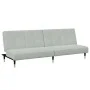 Sofá cama de 2 plazas con taburete terciopelo gris claro von , Sofas - Ref: Foro24-3258145, Preis: 323,24 €, Rabatt: %