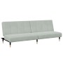Sofá cama de 2 plazas con taburete terciopelo gris claro von , Sofas - Ref: Foro24-3258145, Preis: 322,56 €, Rabatt: %