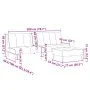Sofá cama de 2 plazas con taburete terciopelo gris claro von , Sofas - Ref: Foro24-3258145, Preis: 323,24 €, Rabatt: %