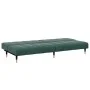 Sofá cama de 2 plazas con taburete terciopelo verde oscuro by , Sofas - Ref: Foro24-3258147, Price: 339,65 €, Discount: %